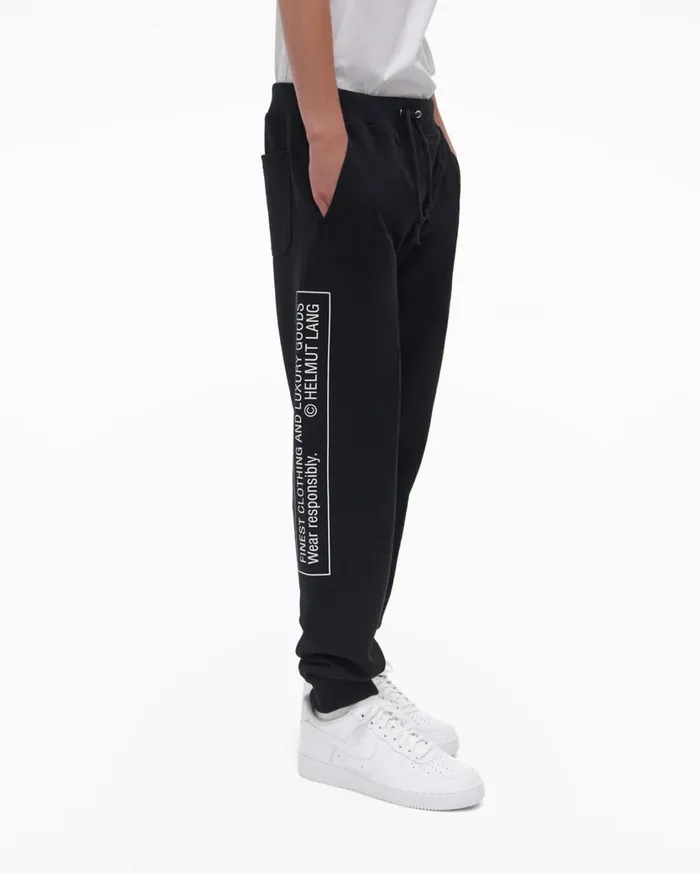 Men School Sweatpant Basalt Black Helmut Lang Pants