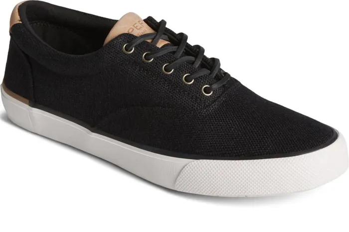 Men SeaCycled Striper II CVO Baja Sneaker Black Sperry Sneakers