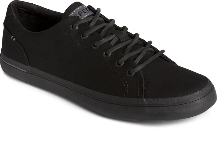Men SeaCycled Striper II Textile Sneaker Black Sperry Sneakers Men SeaCycled Striper II Textile Sneaker Black Sperry Sneakers