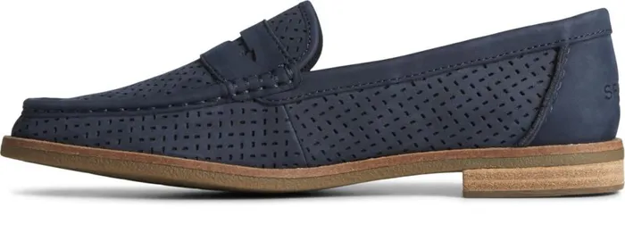 Men Seaport Perforated Penny Loafer Navy Sperry Active Men Seaport Perforated Penny Loafer Navy Sperry Active