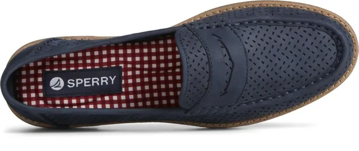 Men Seaport Perforated Penny Loafer Navy Sperry Active Men Seaport Perforated Penny Loafer Navy Sperry Active