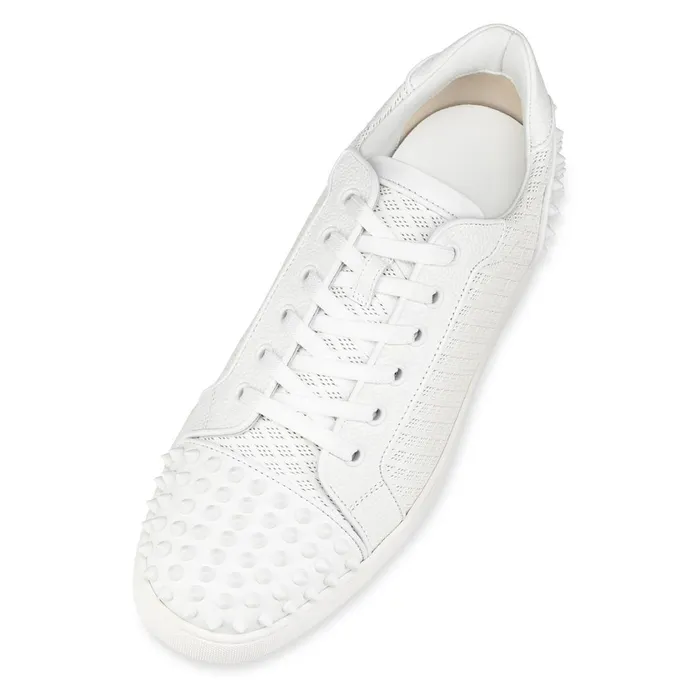 Men Seavaste 2 Sneakers 8211 Calf Leather And Spikes 8211 White White Christian Louboutin Low Top Sneakers