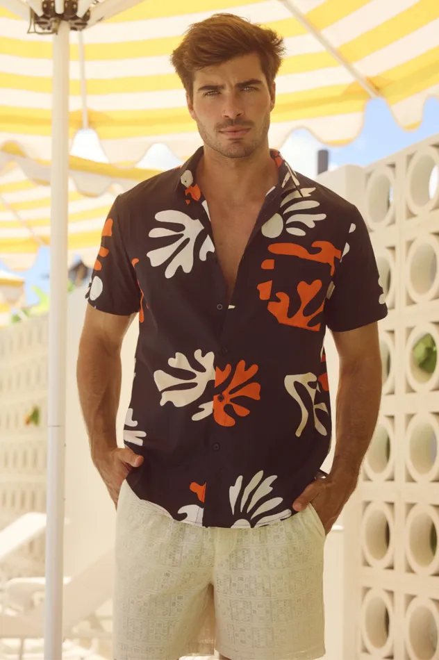 Men Sets Runaway The Label PARADISO SHIRT Black Floral