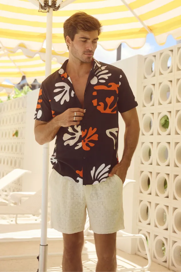 Men Sets Runaway The Label PARADISO SHIRT Black Floral