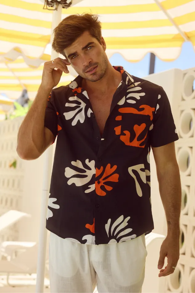 Men Sets Runaway The Label PARADISO SHIRT Black Floral