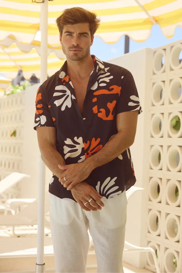 Men Sets Runaway The Label PARADISO SHIRT Black Floral
