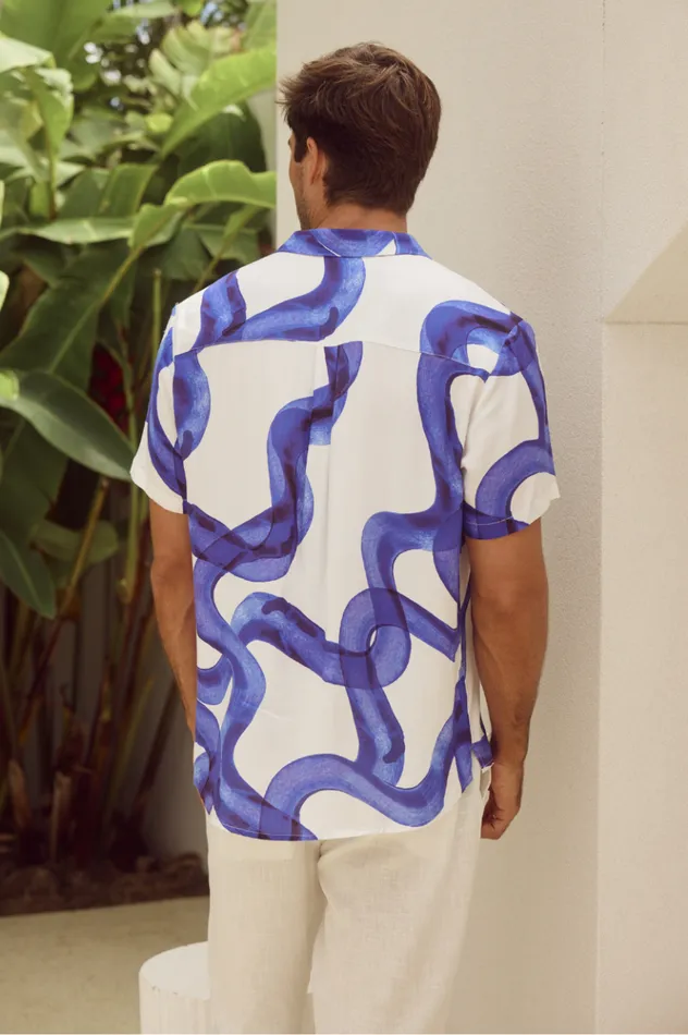 Men Sets Runaway The Label VISTA SHIRT Squiggle Print