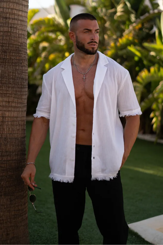 Men Shirts Runaway The Label ACE SHIRT White