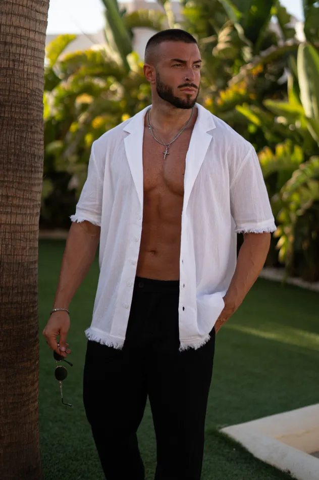 Men Shirts Runaway The Label ACE SHIRT White