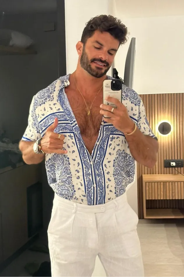 Men Shirts Runaway The Label BANDANA SHIRT Blue