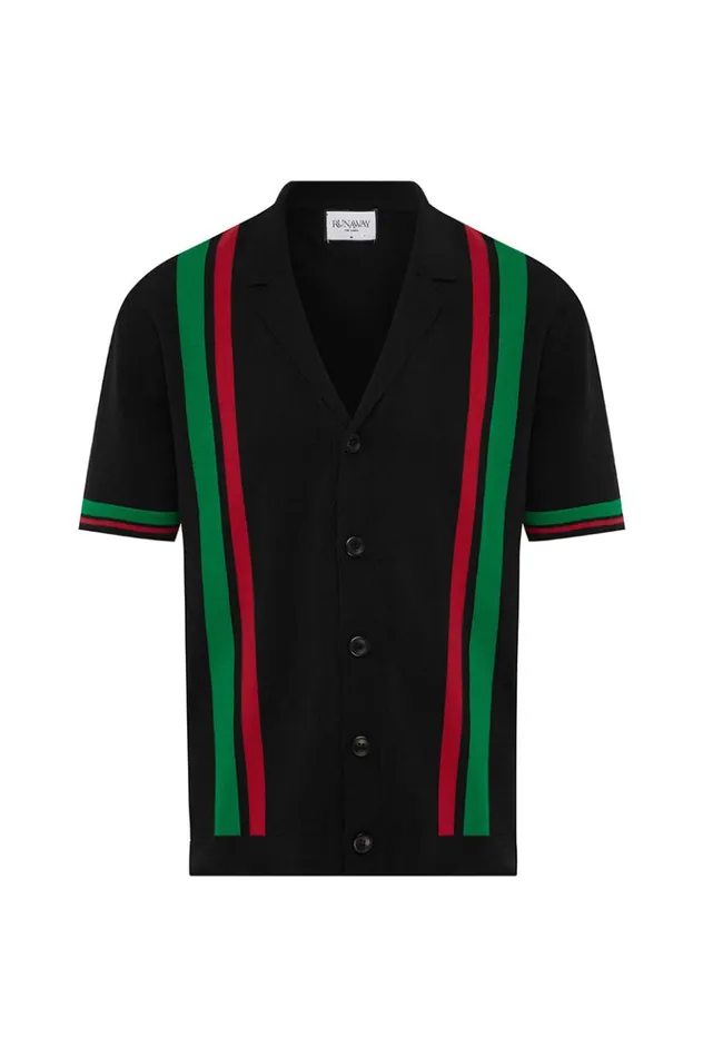 Men Shirts Runaway The Label BENNY SHIRT Black Multi