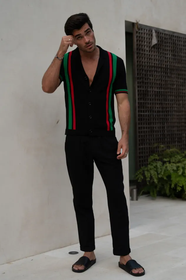 Men Shirts Runaway The Label BENNY SHIRT Black Multi
