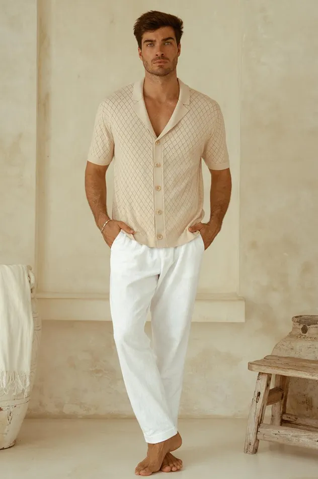 Men Shirts Runaway The Label BILLIE SHIRT Sand