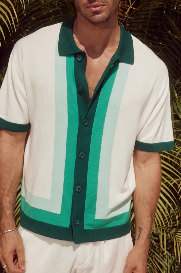 Men Shirts Runaway The Label DARIUS SHIRT Green Multi