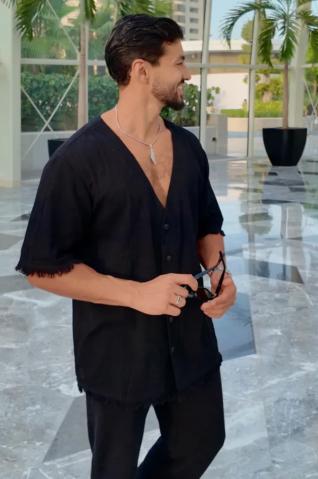 Men Shirts Runaway The Label HARVEY SHIRT Black