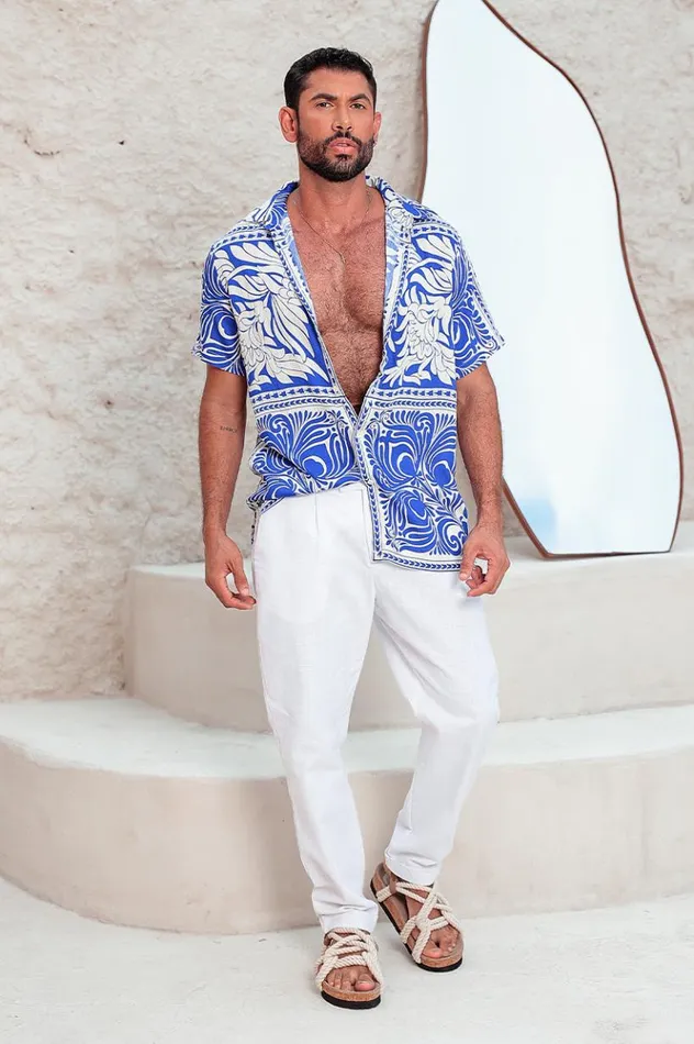 Men Shirts Runaway The Label HAVANNA SHIRT Blue