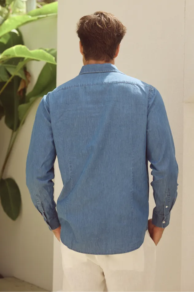 Men Shirts Runaway The Label JAKE SHIRT Blue
