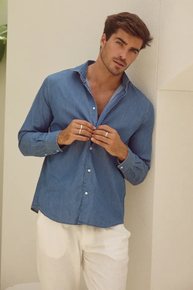 Men Shirts Runaway The Label JAKE SHIRT Blue