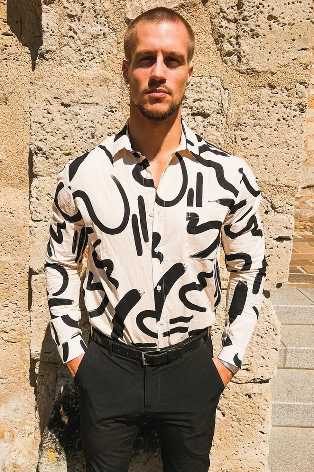 Men Shirts Runaway The Label LS SHIRT York Sand Men Shirts Runaway The Label LS SHIRT York Sand