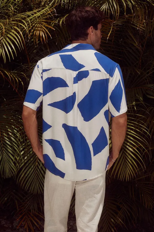 Men Shirts Runaway The Label LAZURE SHIRT Blue Stone
