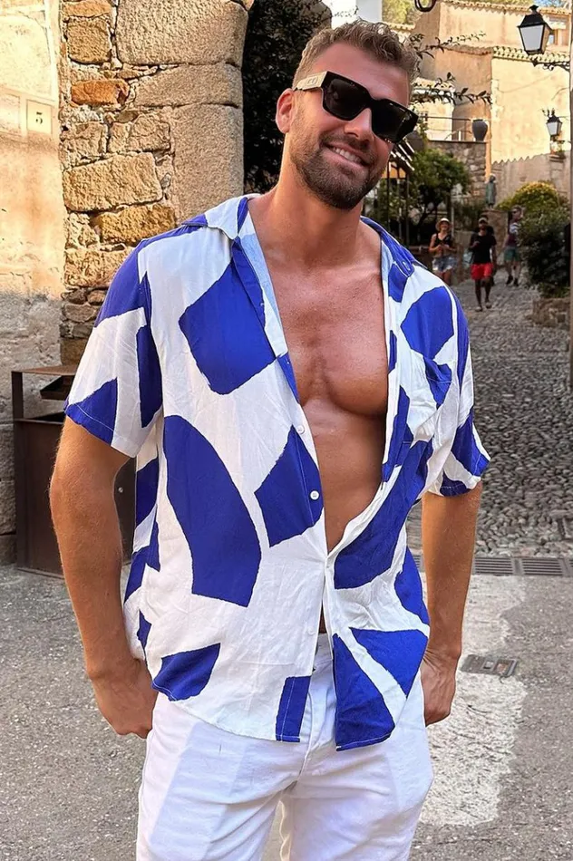 Men Shirts Runaway The Label LAZURE SHIRT Blue Stone