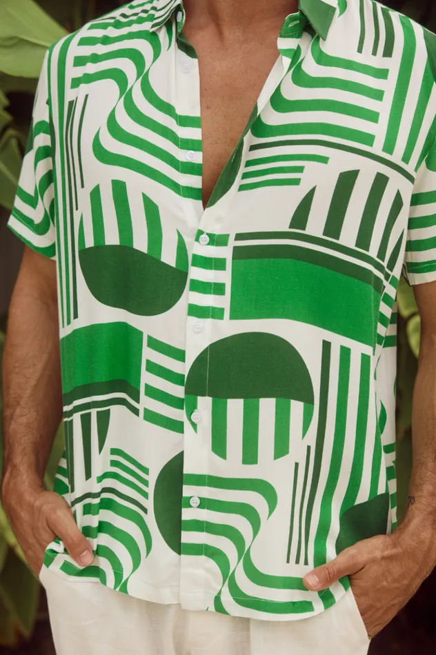 Men Shirts Runaway The Label MASON SHIRT Vargo Green