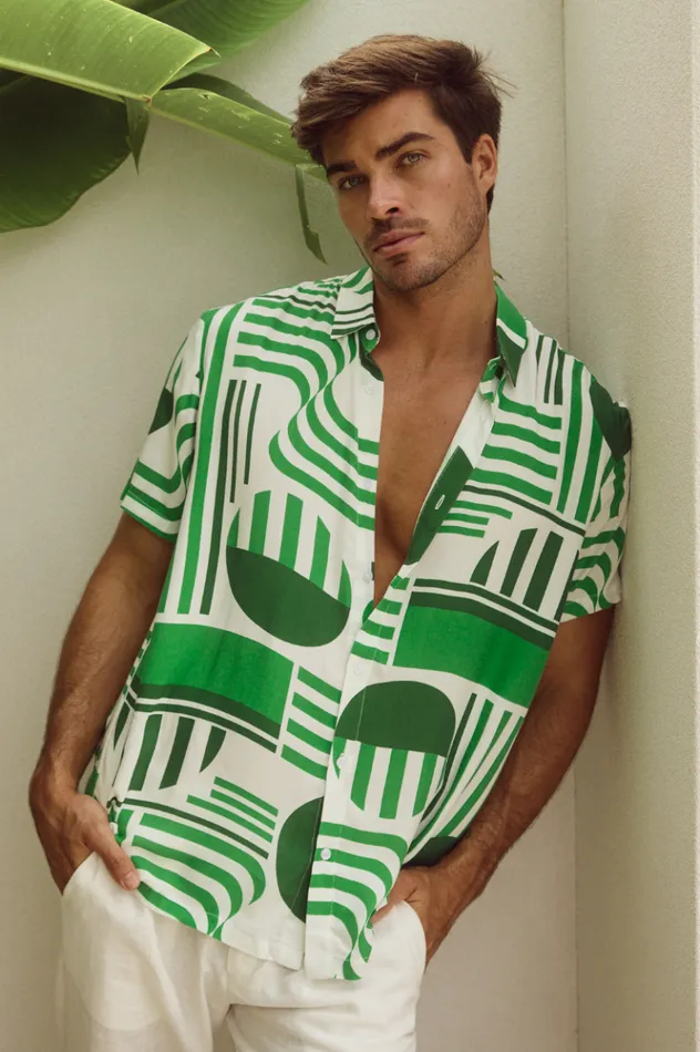 Men Shirts Runaway The Label MASON SHIRT Vargo Green