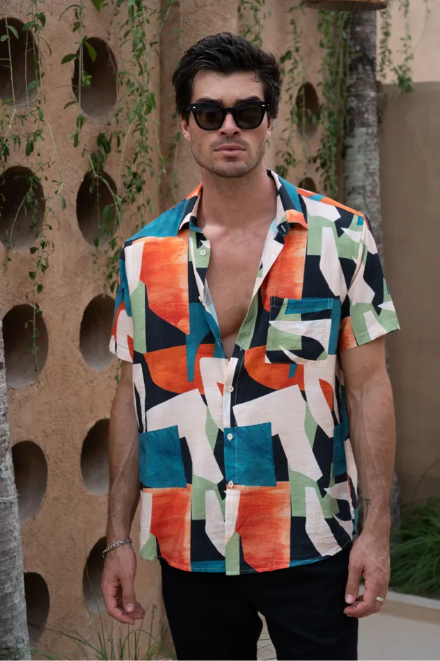Men Shirts Runaway The Label NATHAN SHIRT Regio Print