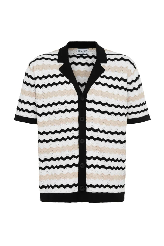 Men Shirts Runaway The Label OTTO SHIRT Blackwhite