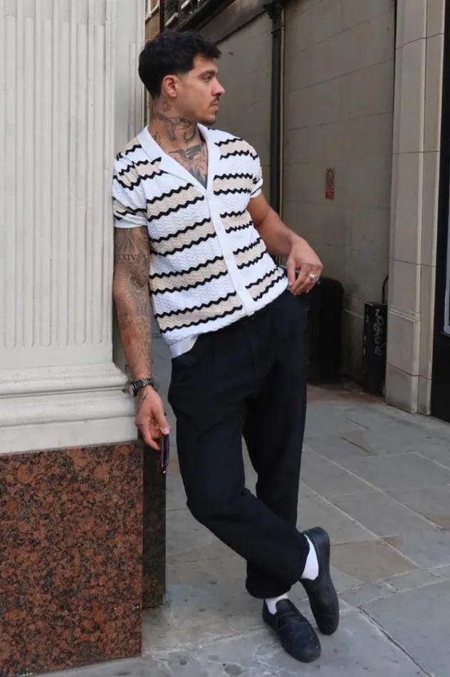 Men Shirts Runaway The Label OTTO SHIRT Whitesand