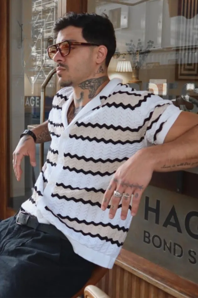 Men Shirts Runaway The Label OTTO SHIRT Whitesand