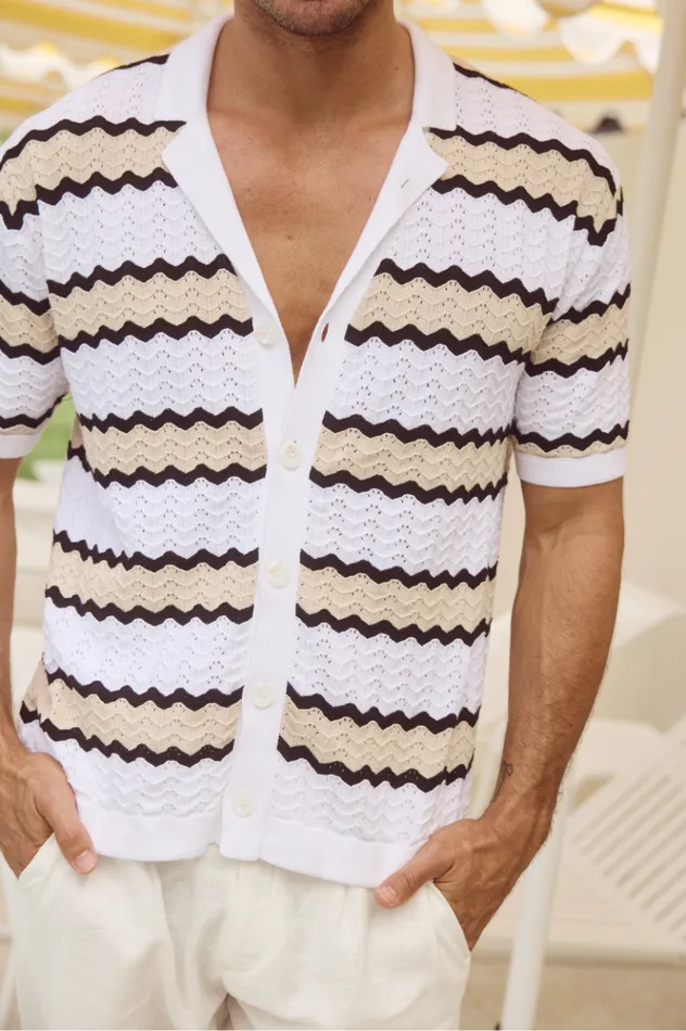 Men Shirts Runaway The Label OTTO SHIRT Whitesand