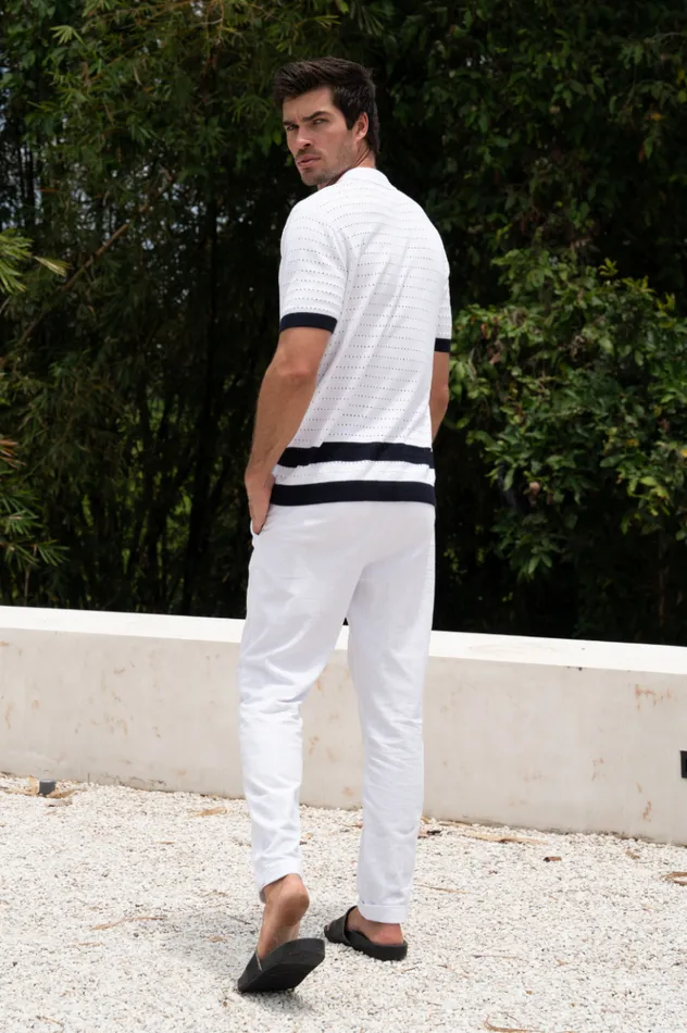 Men Shirts Runaway The Label REGGIE SHIRT Whitenavy