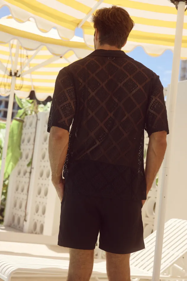 Men Shirts Runaway The Label TULUM SHIRT Black