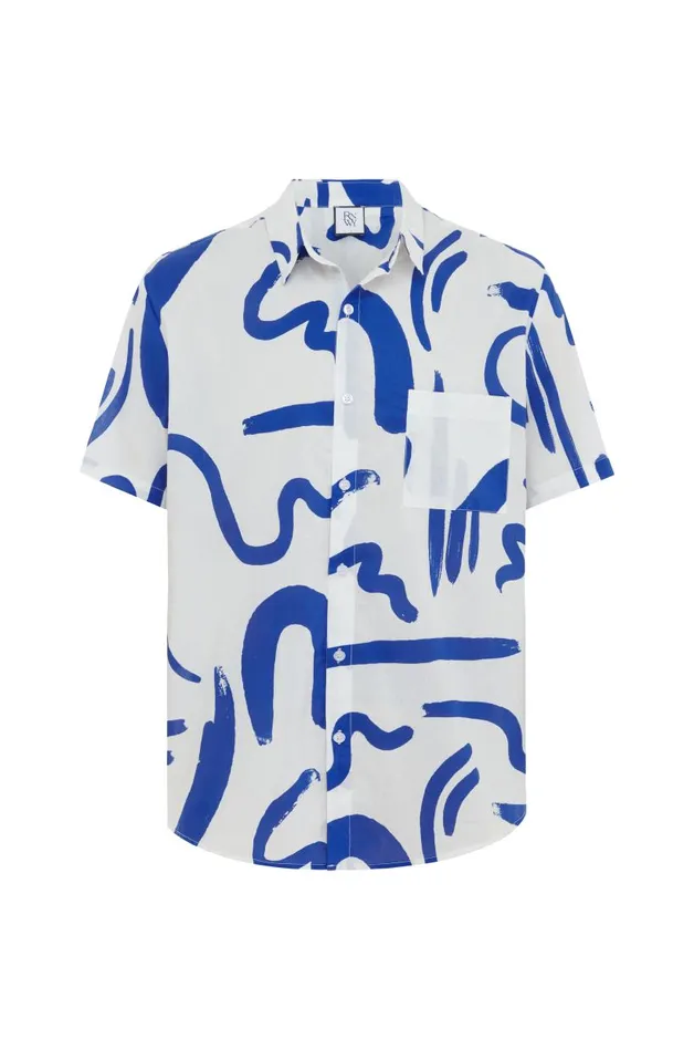 Men Shirts Runaway The Label YORK SHIRT Whiteblue
