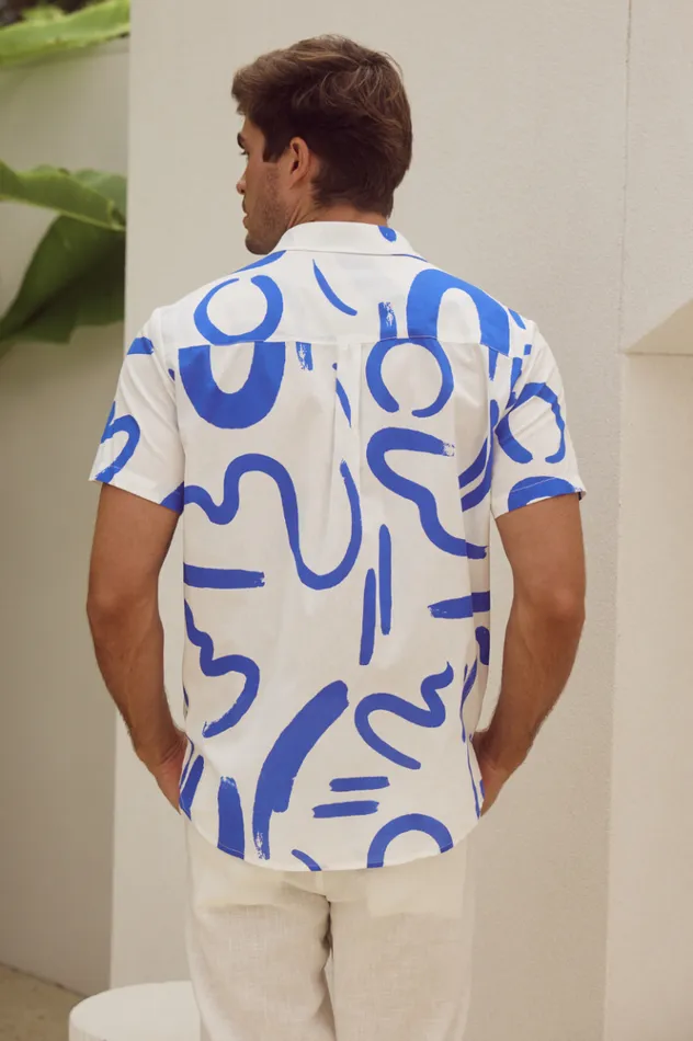 Men Shirts Runaway The Label YORK SHIRT Whiteblue