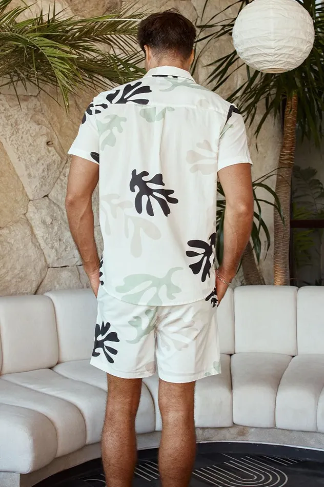 Men Shorts Runaway The Label PARADISO SHORT White Floral
