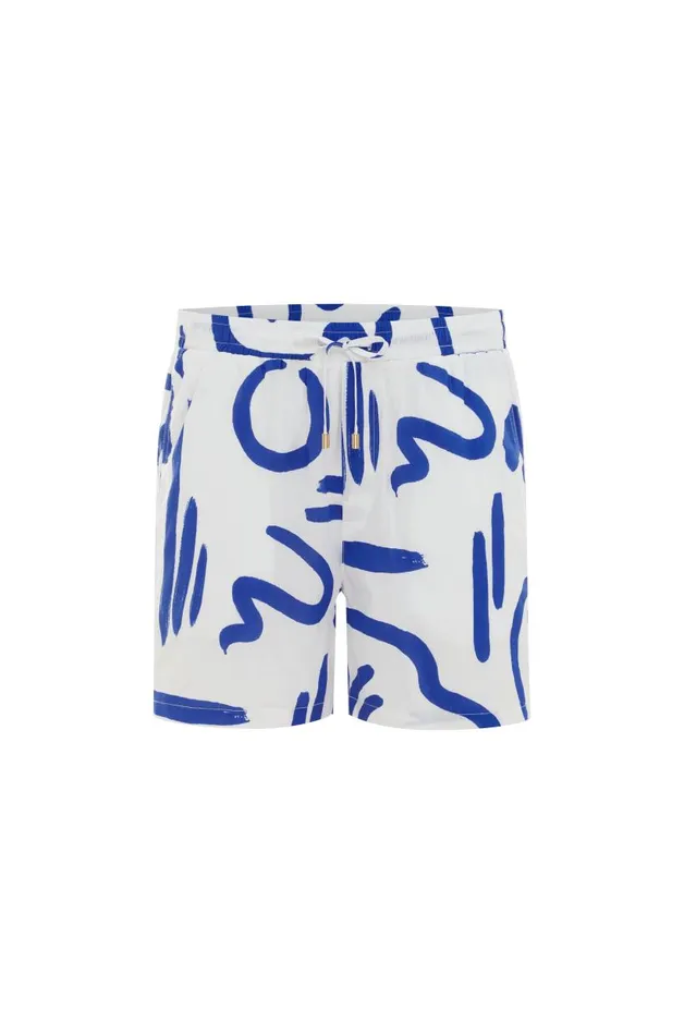 Men Shorts Runaway The Label YORK SHORT Whiteblue