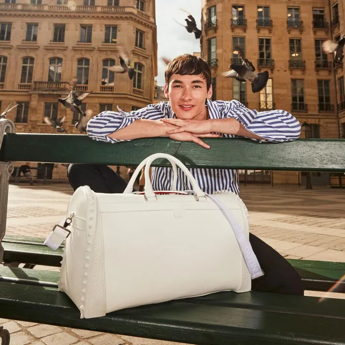 Men Sneakender Travel Bag 8211 Calf Leather And Rubber 8211 Bianco White Christian Louboutin Travel Bags
