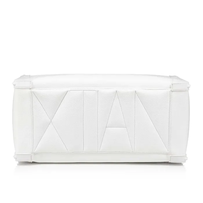 Men Sneakender Travel Bag 8211 Calf Leather And Rubber 8211 Bianco White Christian Louboutin Travel Bags