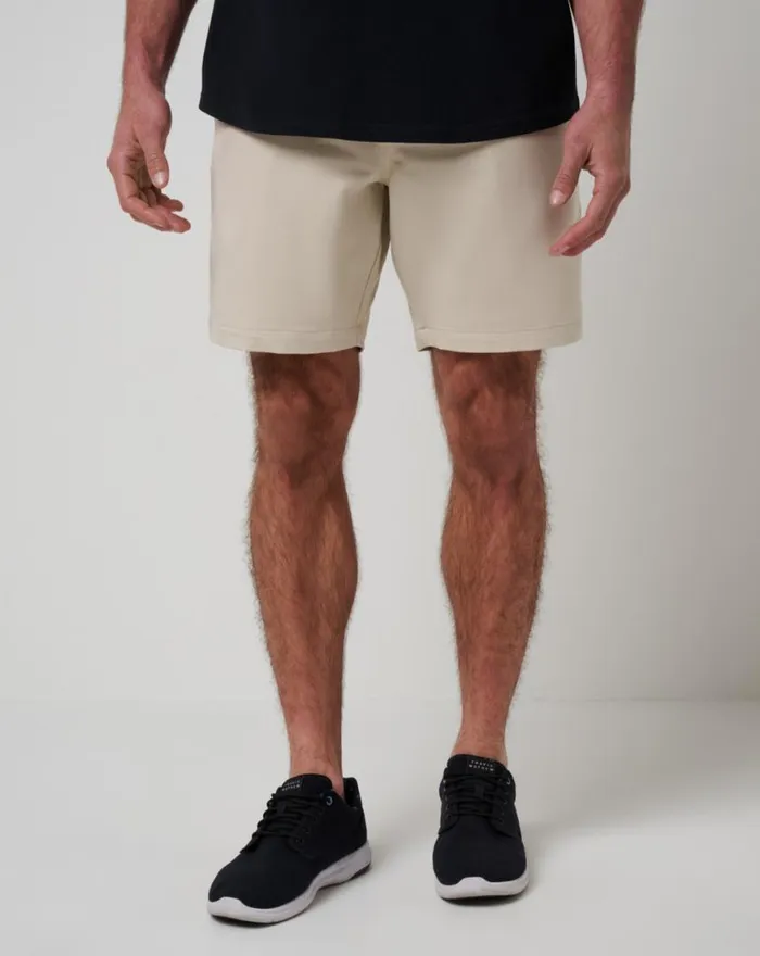 Men STRETCHKNIT SHORT 8IN Italian Sand TravisMathew Shorts