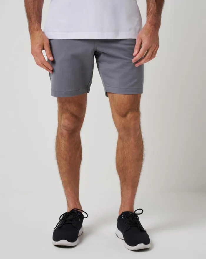 Men STRETCHKNIT SHORT 8IN Quiet Shade TravisMathew Shorts