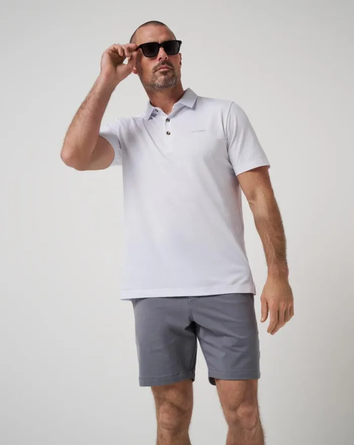 Men STRETCHKNIT SHORT 8IN Quiet Shade TravisMathew Shorts