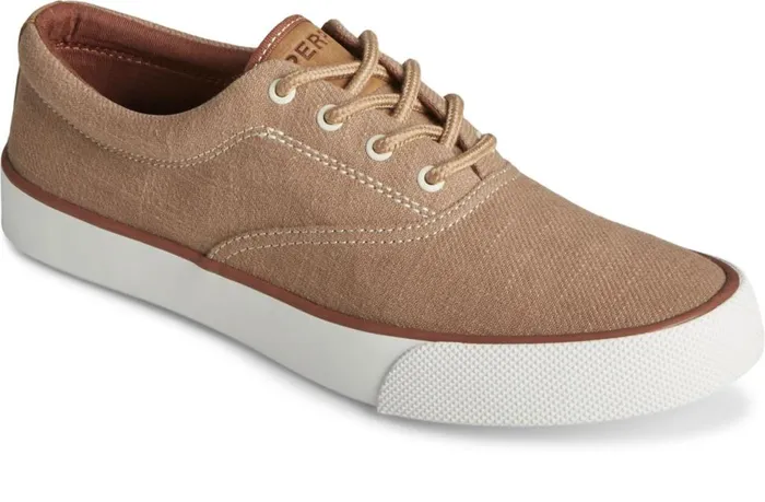 Men Striper II Slub Linen Sneaker Taupe Sperry Sneakers Men Striper II Slub Linen Sneaker Taupe Sperry Sneakers