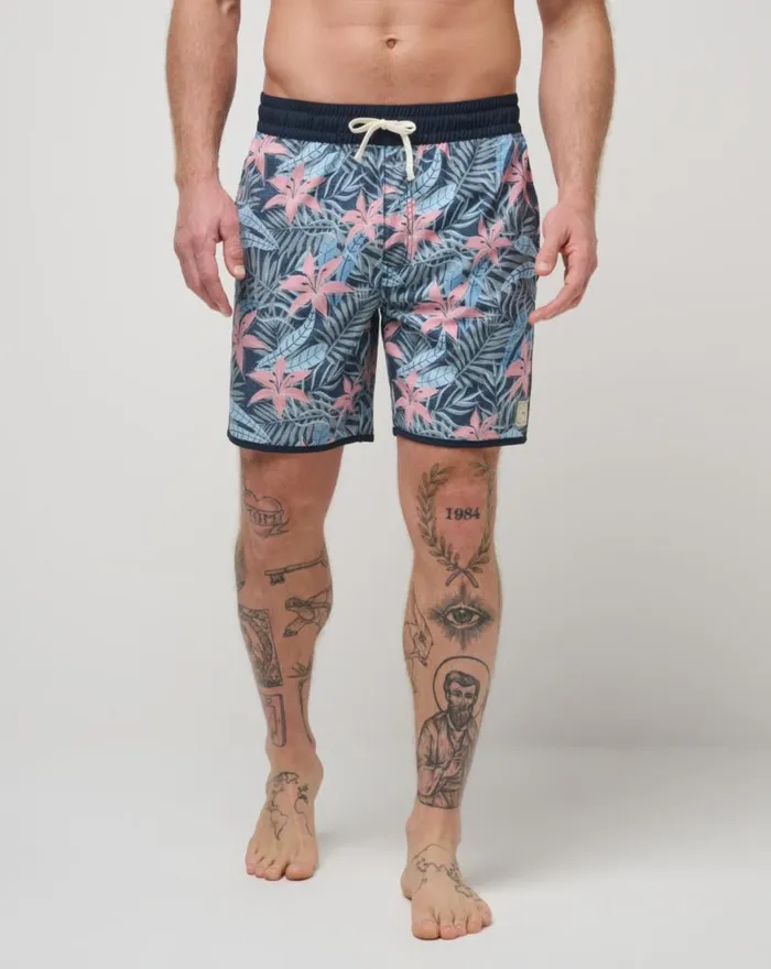 Men SUMMER GLOW SHORT BOARDSHORT Heather Total Eclipse TravisMathew Boardshorts