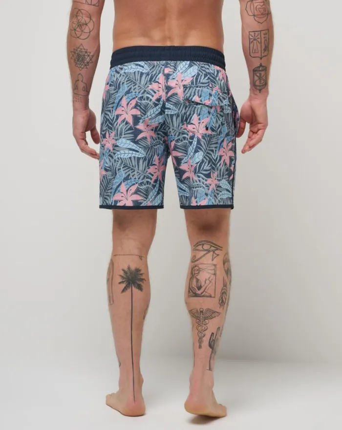 Men SUMMER GLOW SHORT BOARDSHORT Heather Total Eclipse TravisMathew Boardshorts