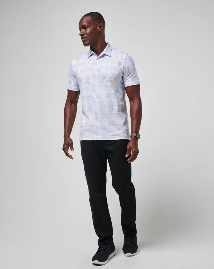 Men SUN GUILT POLO White TravisMathew Polos