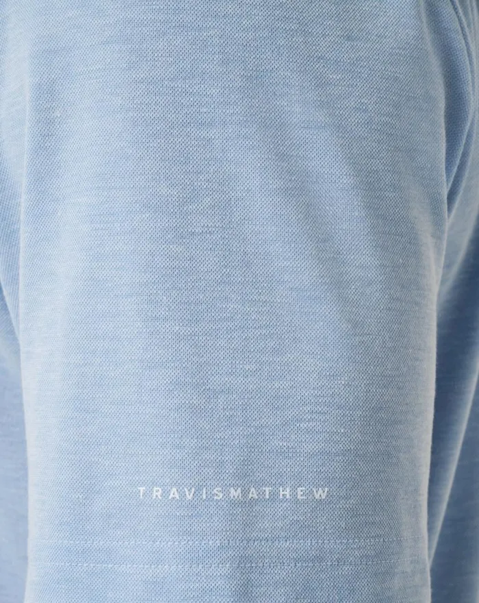 Men TEXAS RANGERS PLAYOFF PITCH POLO Heather Blue TravisMathew Polos