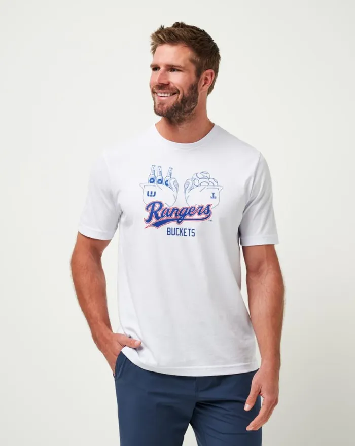 Men TEXAS RANGERS STRIKE ONE TEE White TravisMathew Tees