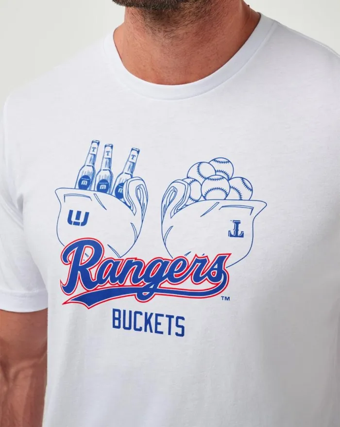 Men TEXAS RANGERS STRIKE ONE TEE White TravisMathew Tees